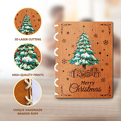 Wooden Commemorative Cards Book&nbsp;WOOD-WH0045-06