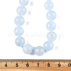 Natural Aquamarine Beaded Necklaces&nbsp;NJEW-S404-19