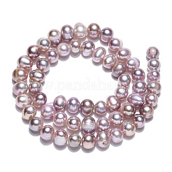 Natural Cultured Freshwater Pearl Beads Strands&nbsp;PEAR-N013-06N