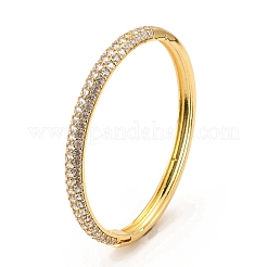 Brass Micro Pave Cubic Zirconia Bangles&nbsp;BJEW-F416-02G