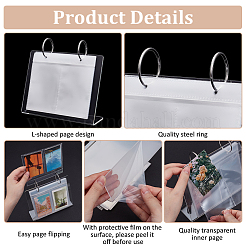 3 Inch Acrylic Desk Calendar Storage Photo Albums Stands&nbsp;AJEW-WH0819-011A