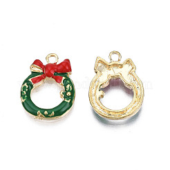 Rack Plating Alloy Enamel Pendants&nbsp;ENAM-N055-144