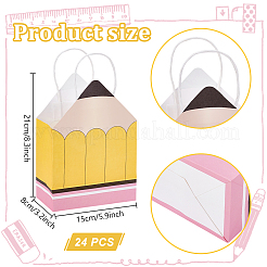 12Pcs Pencil Shaped Paper Tote Bags&nbsp;ABAG-WH0032-102