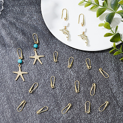 15Pairs Rack Plating Brass Earring Hooks&nbsp;KK-BBC0026-23