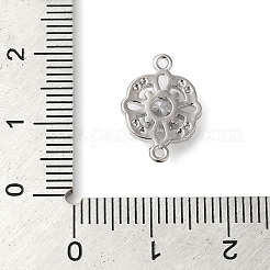 Brass Pave Clear Cubic Zirconia Connector Charms&nbsp;X-KK-G503-32P