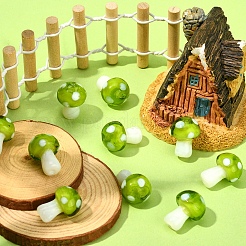 10Pcs Mushroom Handmade Lampwork Beads&nbsp;LAMP-YW0001-08A