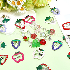 42Pcs 7 Styles Iron & Enamel Snap Hair Clips&nbsp;PHAR-SC0001-003