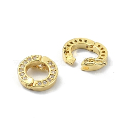 Brass Crystal Rhinestone Twister Clasps&nbsp;KK-P232-03A-G