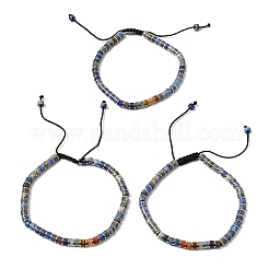 Natural Lapis Lazuli & Non-magnetic Hematite Beaded Adjustable Bracelets for Unisex&nbsp;BJEW-K251-09T