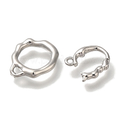 Rack Plating Brass Fold Over Clasps&nbsp;KK-I720-03P