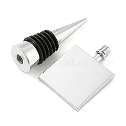 Alloy Wine Bottle Stopper Cabochon Settings&nbsp;AJEW-Z016-02D-P