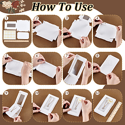 60Pcs Kraft Paper Storage Mailer Boxes with Visible Window&nbsp;CON-DR0001-10A