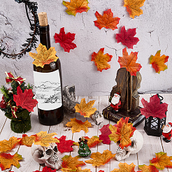 300Pcs Cloth Artificial Maple Leaf&nbsp;AJEW-SP0003-07
