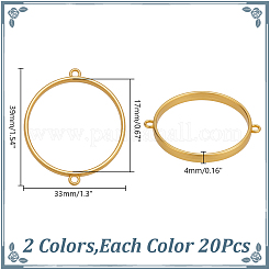 40Pcs Alloy Flat Round Open Back Bezel Connector Charms&nbsp;FIND-AR0006-68