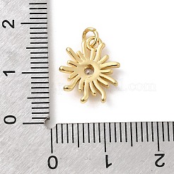 Brass Micro Pave Cubic Zirconia Pendants&nbsp;KK-Z135-05G-02