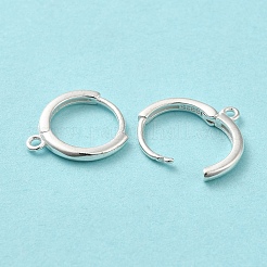 925 Sterling Silver Huggie Hoop Earring Findings&nbsp;STER-K174-15B-S