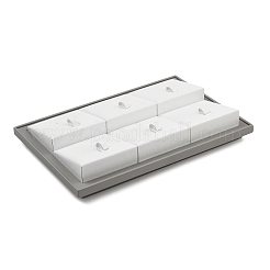 6-Slot PU Leather Pendant Organizer Display Trays&nbsp;ODIS-H005-01B