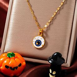 Halloween 304 Stainless Steel Enamel Pendant Necklaces&nbsp;CH1357
