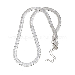 6MM 201 Stainless Steel Flat Snake Chain Necklaces for Women Men&nbsp;NJEW-Z089-02P