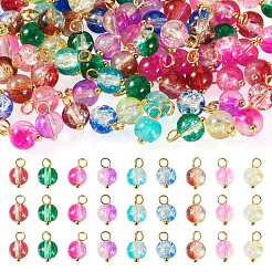 90Pcs 9 Style Glass Pendants&nbsp;PALLOY-TAC0295