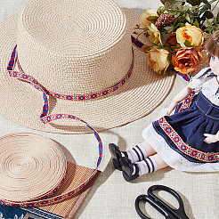 Ethnic Style Embroidery Polyester Ribbons&nbsp;OCOR-GA0002-37B