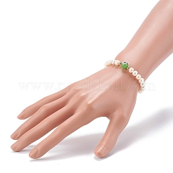 Natural Pearl Stretch Beaded Bracelets&nbsp;BJEW-JB06163-03