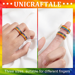 4Pcs 4 Style Pride Finger Rings&nbsp;RJEW-UN0001-21G