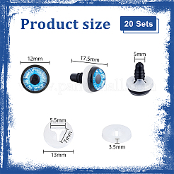 Glass Luminous Craft Doll Eye&nbsp;DIY-PH0030-39C