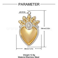 304 Stainless Steel Big Pendants&nbsp;SA-OY002-51G