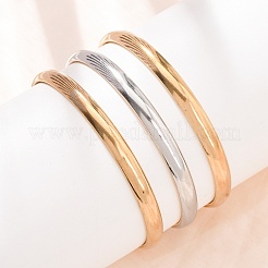 29.5MM Duo Tone 304 Stainless Steel 3-Line Hollow Open Cuff Bangles&nbsp;SA-CBA725A-09GP