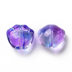 Transparent Spray Painted Glass Beads&nbsp;GLAA-I050-05D