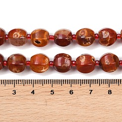 Natural Fire Crackle Agate Beads Strands&nbsp;G-K393-C01-10mm