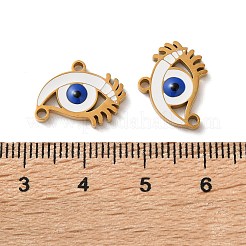 Evil Eye Themes 304 Stainless Steel Enamel Pendants&nbsp;STAS-B100-02G-01