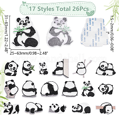 26Pcs Polyester Iron on/Sew On Patches&nbsp;PATC-WR0001-16