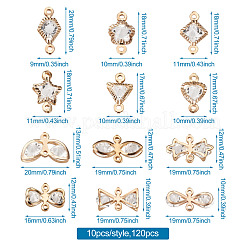 Alloy Rhinestone Crystal Links Connectors&nbsp;PALLOY-TA0002-26LG