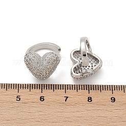 Brass Micro Pave Clear Cubic Zirconia Cuff Earrings&nbsp;EJEW-Z111-03P-02