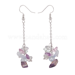 Natural Fluorite Chips Beaded Jewelry Set&nbsp;SJEW-JS01231-02