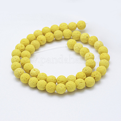 Natural Lava Rock Beads Strands&nbsp;X-G-F531-10mm-G15