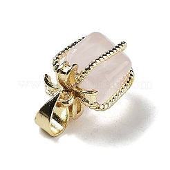 Natural Rose Quartz Gift Box Charms&nbsp;LS-G-P523-01G-01