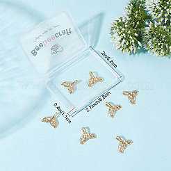 Brass Cubic Zirconia Pendants&nbsp;ZIRC-BBC0001-14