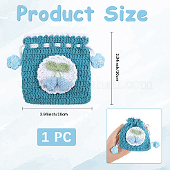 1Pc Flower Knitting Wallet&nbsp;AJEW-GF0011-09C