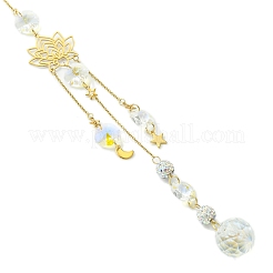 Glass Round Pendant Decorations&nbsp;HJEW-JM01231