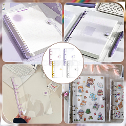 4Pcs 4 Colors PVC Loose-leaf Notebook Cover&nbsp;AJEW-FG0004-88A