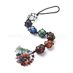 7 Chakra Gemstone Hanging Decorations&nbsp;HJEW-JM00805-01