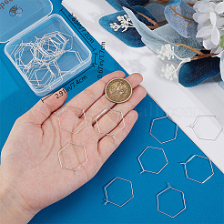 40Pcs Brass Earring Hooks&nbsp;STAS-BBC0016-25S-02