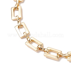 Brass Rectangle Link Chain Bracelets for Women Men&nbsp;BJEW-JB11458-01