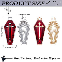 56pcs 2 Colors Halloween Theme Alloy Enamel Pendants&nbsp;ENAM-ME0001-41