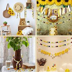 DIY Bubblegum Bracelet Pendant Decoration Making Kit for Sunflower Theme&nbsp;MACR-CJC0005-02A-01
