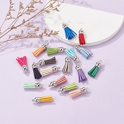 120Pcs 30 Colors  Faux Suede Tassel Pendant Decorations&nbsp;FIND-YW0001-14P