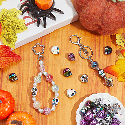 40Pcs 4 Colors UV Plating Acrylic Beads&nbsp;OACR-SC0002-70
